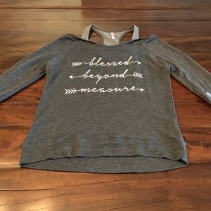 NWOT “Blessed Beyond Measure” long sleeve top size S